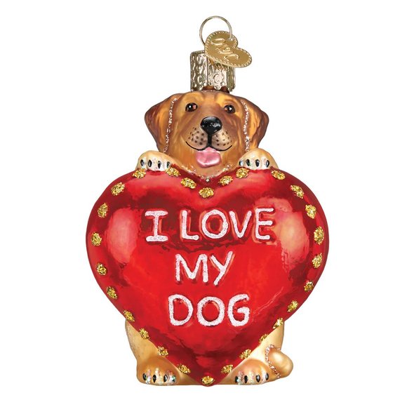 I Love My Dog Christmas Ornament with Keepsake Box | Old World Christmas | NWT - Picture 4 of 8